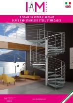 Glass and stainless steel staircases