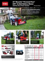 22" Recycler® Personal Pace® 60V* (6.0ah) Battery Mower with Flex-Force Power System - 1