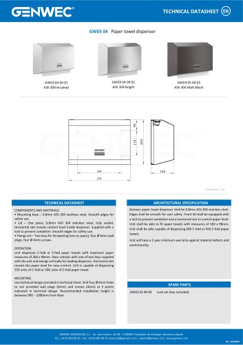 GW03 04 Paper towel dispenser
