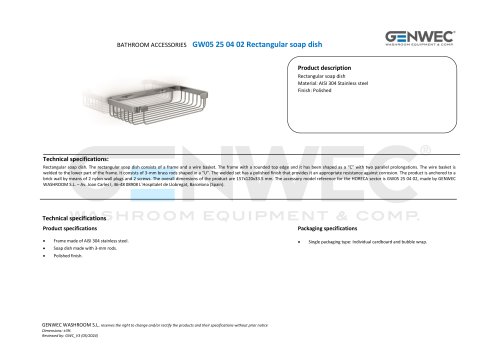 GW05 25 04 02 Rectangular soap dish