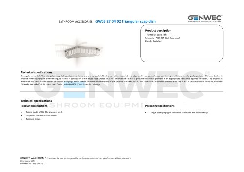 GW05 27 04 02 Triangular soap dish
