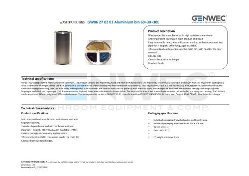 GW06 27 02 01 Aluminium bin 60+30+30L