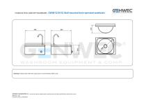 GW08 52 04 01 Wall mounted knee operated washbasin-2
