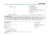 GW11 60 04 01 Folding bar with vertical rotation bar of 760 mm with leg