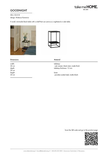 Goodnight - Product Sheet