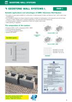 Original certified system for application in retaining walls GWS - 6