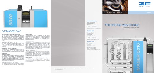 Z F Imager 5010 Zoller Frohlich Pdf Catalogs Documentation Brochures Z F Imager 5010 Zoller Frohlich Pdf Catalogs Documentation Brochures