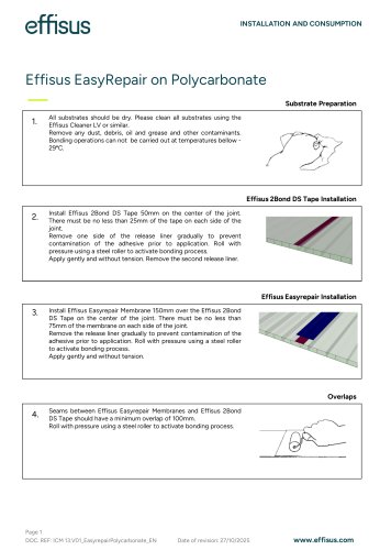 Installation Manual Easyrepair Tape