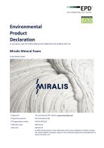 Miralis Mineral Foam Insulation EPD-1