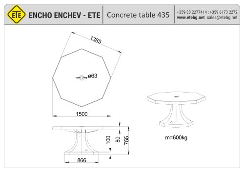 Concrete table 435