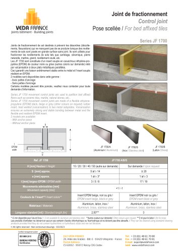 Control joints - JF 1700