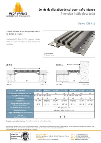 Intensive traffic floor joint - JDH 5.12