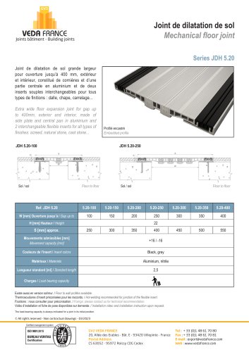 Mechanical floor joint - JDH 5.20