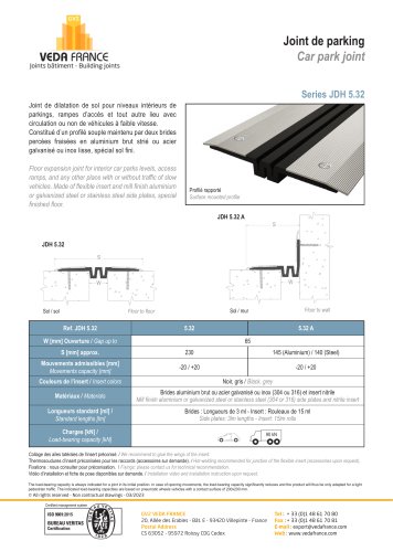 Watertight car park joint - JDH 5.32