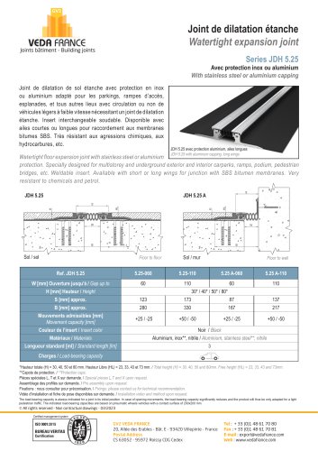 Watertight expansion joint - JDH 5.25