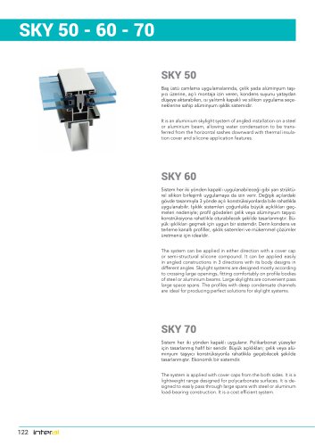 Aluminium skylight SKY 50