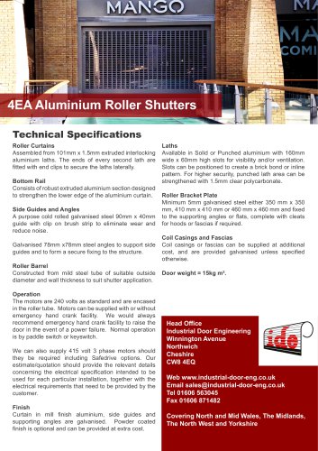 4EA Aluminium Roller Shutters