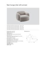 Gem lounge chair  w armrest - 1