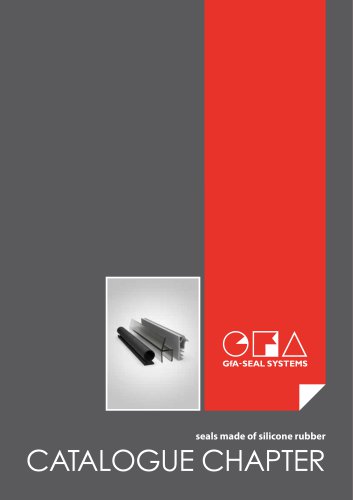 Catalogue chapter seals made of silicone rubber