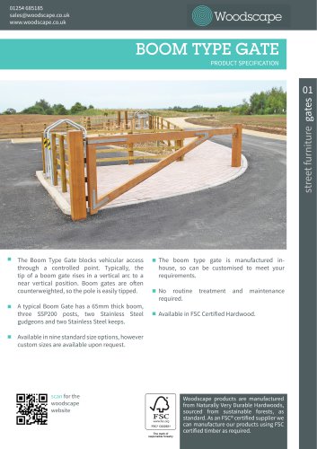 Boom Type Gate Datasheet
