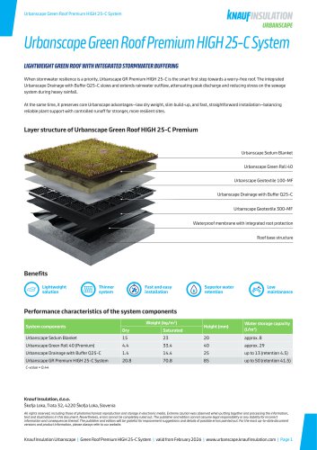 URBANSCAPE Green Roof Premium HIGH 25-C System