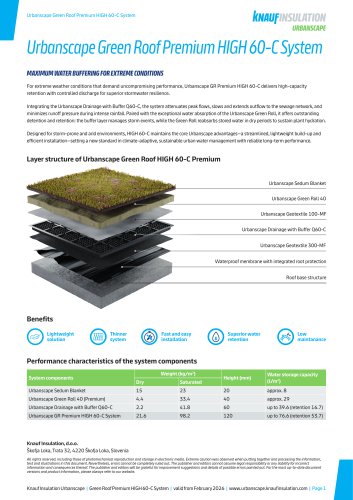 URBANSCAPE Green Roof Premium HIGH 60-C System