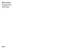 Microtiles Suggested Settings - 1