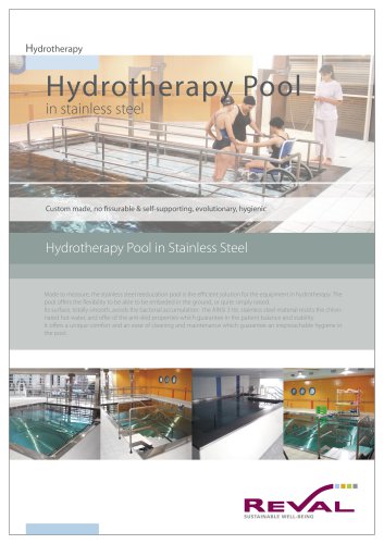 Hydrotherapy pool in Stainless Steel