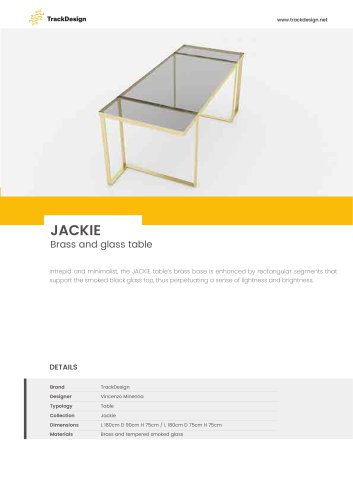 JACKIE Brass and glass table