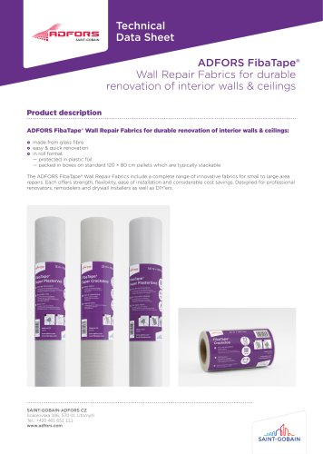 ADFORS FibaTape Wall Repair Fabrics for durable renovation of interior walls & ceilings