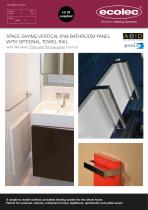 SPACE SAVING VERTICAL IP44 BATHROOM PANEL WITH OPTIONAL TOWEL RAIL - 1