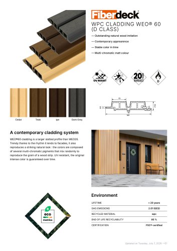 WPC cladding WEO® 60