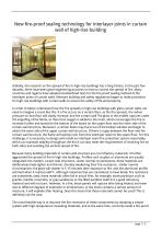 New fire-proof sealing technology for interlayer joints in curtain wall of high-rise building-1