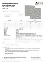 Ceramic glass fiber laminate based on inorganic matrix with endothermic effect - 1