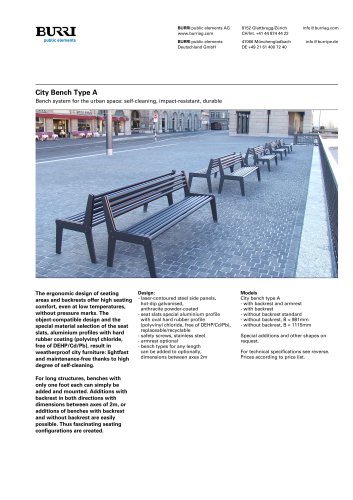 City Bench Type A