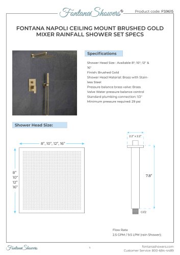 All FontanaShowers catalogs and technical brochures