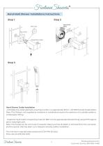 FONTANA SÈTE 22" WALL MOUNTED BATHROOM THERMOSTATIC SHOWER SET WITH HAND SHOWER INSTALLATION INSTRUCTIONS - 4