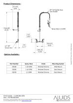 Pre-Rinse Unit: 1.2 GPM, 8ʺ Center Wall Mount C8141 - 2