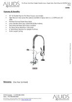 Pre-Rinse Unit:Short Height Double Lever, Single Hole, Deck Mount,4.50GPM Spray Valve C8436 - 1