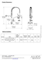 Pre-Rinse Unit:Short Height Double Lever, Single Hole, Deck Mount,4.50GPM Spray Valve C8436 - 2