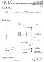 Single Hole Deck Mount, High Flow Spray Valve, Add-On Faucet with 12" Swing Nozzle C8220 - 2