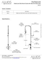 Single Lever Deck Mount Faucet with High Flow Spray Valve C8219 ...