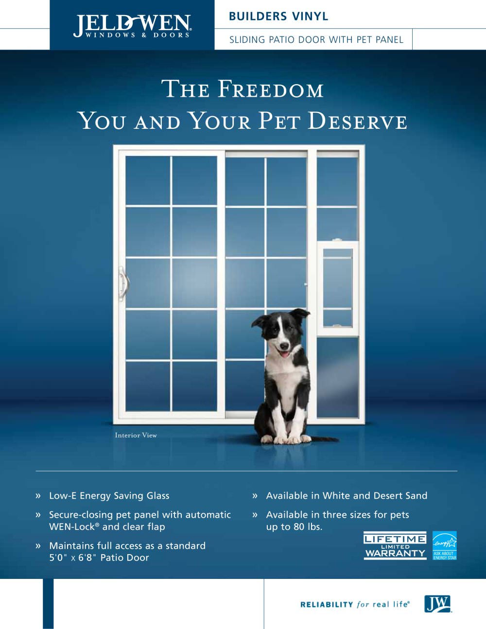 Builders Vinyl Sliding Patio Door With Pet Panel Jeld Wen Pdf Builders Vinyl Sliding Patio Door With Pet Panel 1 2 Pages