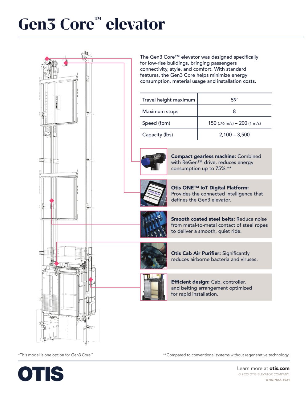 Gen3 Core&trade; elevator - Otis