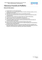 Tolérances for FrameTec & ProfileTec-2