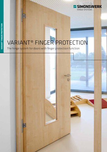 VARIANT - FINGER PROTECTION The hinge system for doors with finger protection function