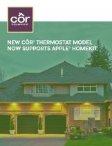 NEW CÔR®  THERMOSTAT MODEL NOW SUPPORTS APPLE®  HOMEKIT - 1