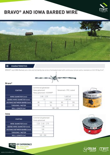 Bravo® and Iowa Barbed wire