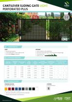 Cantilever sliding gate Light - Perforated Plus - 1