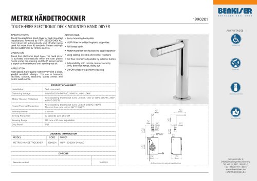 Metrix Händetrockner